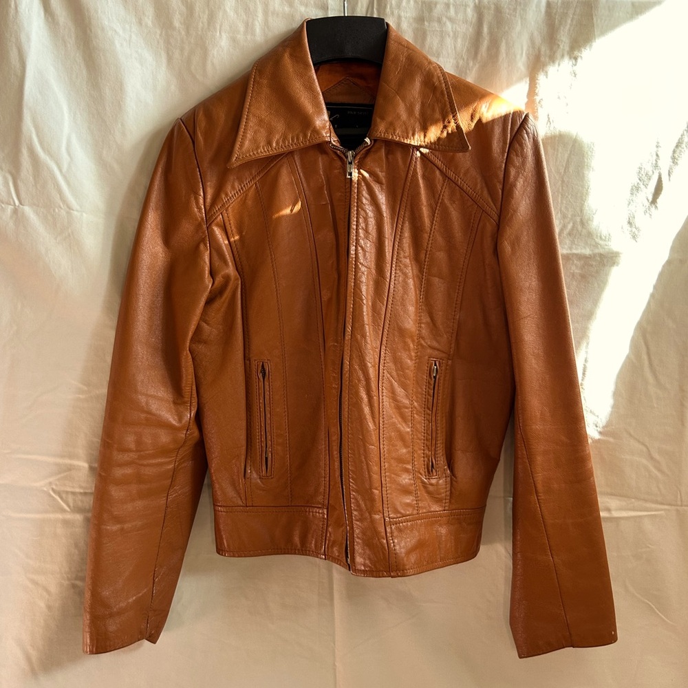 Vintage Ambassador 100% Genuine Leather Bomber Jacket